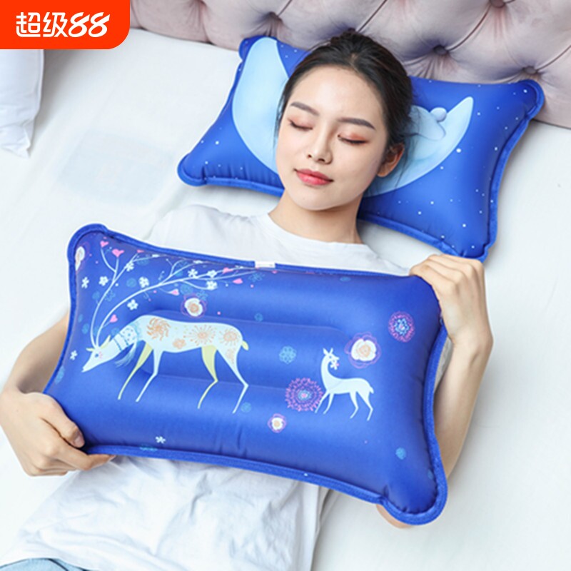 夏冰枕冰垫冰枕头成人午睡枕头儿童水枕降温冰凉枕冰晶水袋水床垫