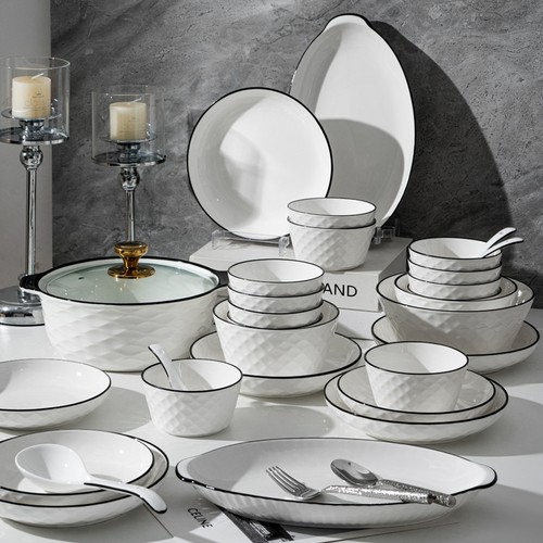 景德镇陶瓷碗碟套装8件套