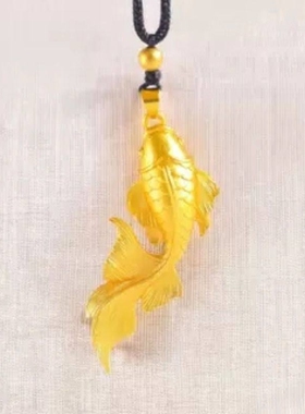 不掉色大鱼海棠项链吊坠