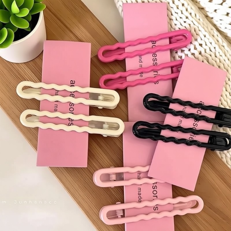 奶fufu两件套金属发夹碎发侧边夹鸭嘴夹刘海发饰头饰女固定波浪