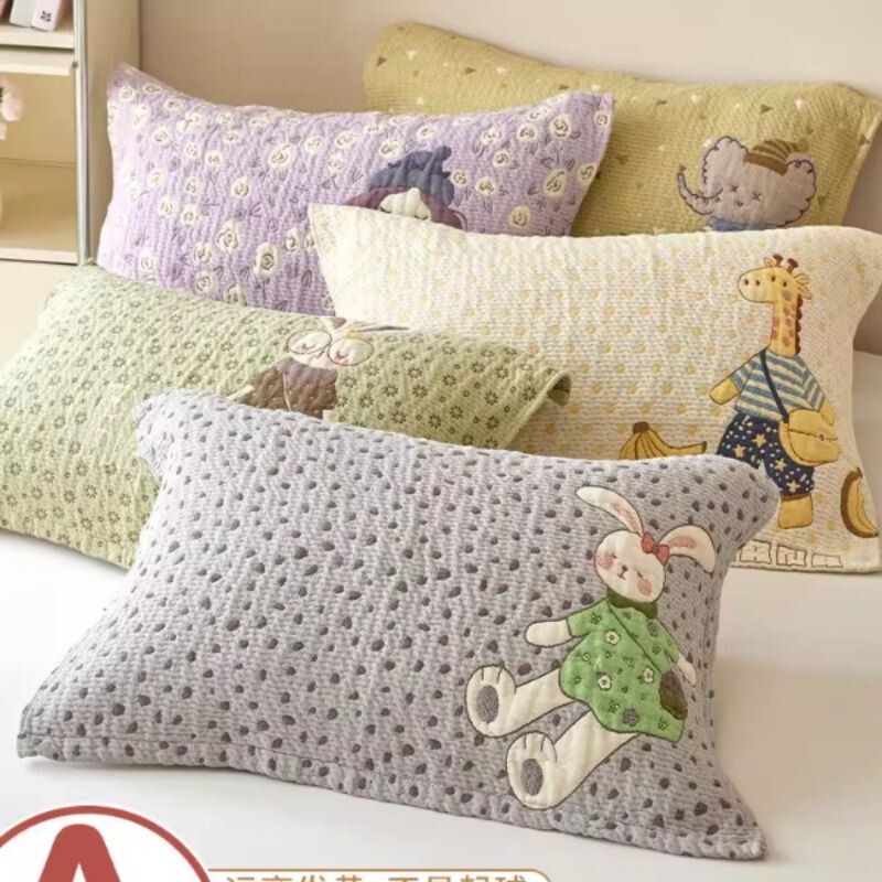 a类纯棉纱布枕巾柔软透气吸汗全棉枕头巾大人儿童家用四季款盖巾