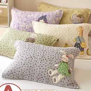 a类纯棉纱布枕巾柔软透气吸汗全棉枕头巾大人儿童家用四季款盖巾