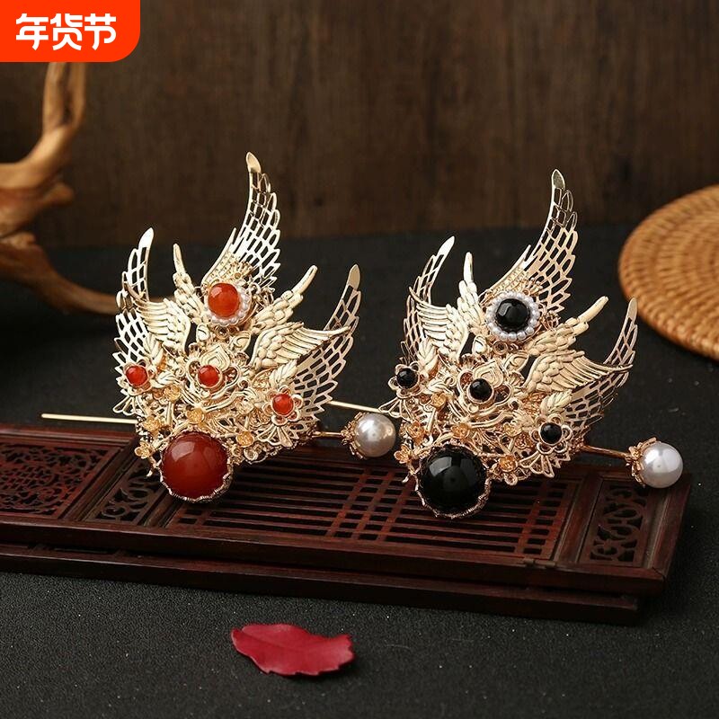 汉服发冠古装男士束发头饰男女发簪日常古风发饰摄影演出cos头冠