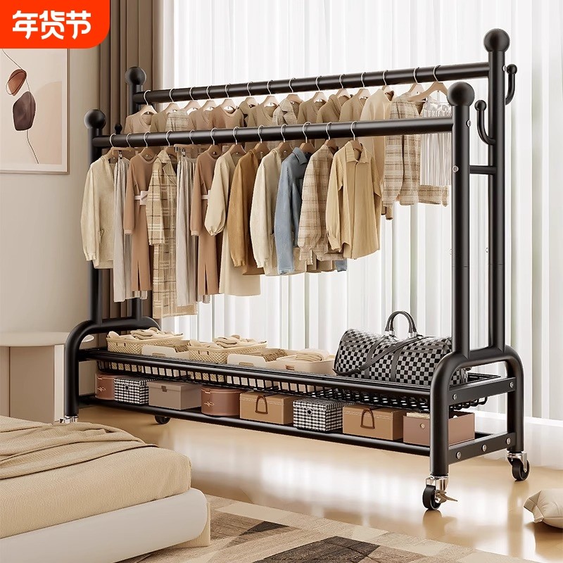 落地挂衣架家用卧室晾衣服的架子室内阳台衣帽架凉衣杆轻奢衣柜,住宅家具,衣帽架,淘宝优惠券,粉丝福利购,淘宝优惠卷