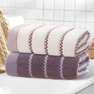 条 34×74cm 3条装 波浪纹纯棉毛巾洗脸毛巾2条