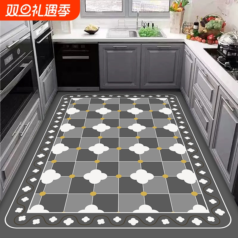 简约现代款硅藻泥家用吸油厨房地垫浴室吸水速干地垫厕所门口防滑