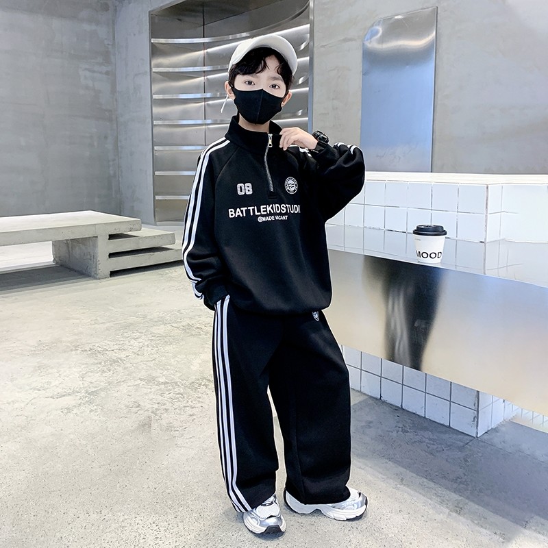 男童春装套装2025新款春季运动中大儿童春秋款男孩炸街帅气时髦潮