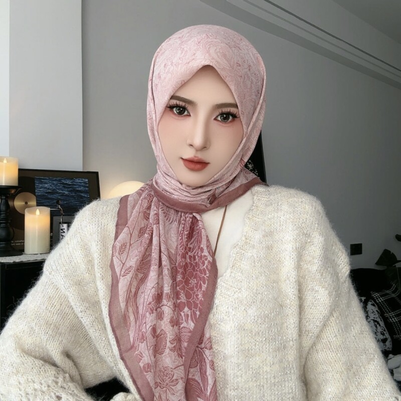 新款复古韩版棉麻方巾出游防晒遮阳围巾透气妈妈头巾百搭女士丝巾