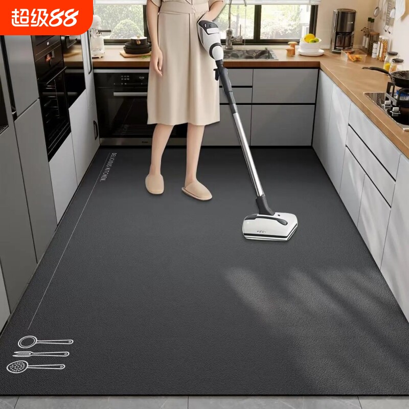 硅藻泥厨房防滑防油地垫专用可擦免洗吸水耐脏脚垫大面积地毯地板