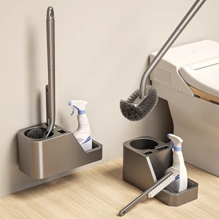 马桶刷无死角家用2026新款高级感带底座置物架壁挂一套多规格