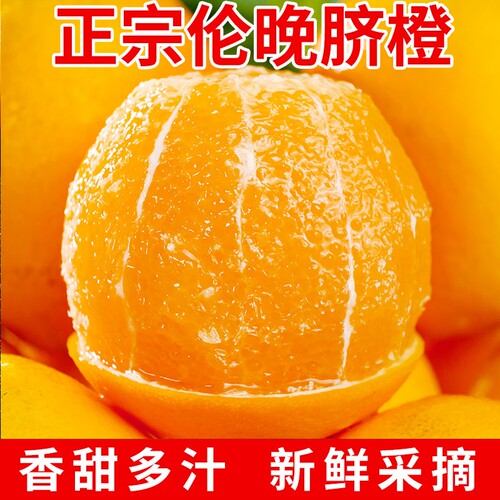 秭归伦晚脐橙子湖北手剥橙果冻甜橙整箱橙子水果新鲜优选现摘