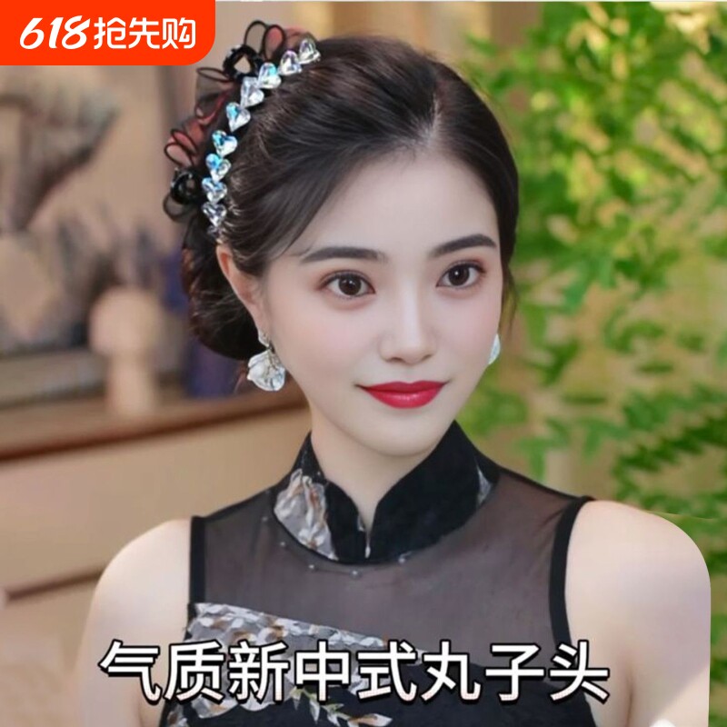 显气质盘发蝴蝶结抓夹头饰2026新款侧边公主头前额刘海碎发发夹女
