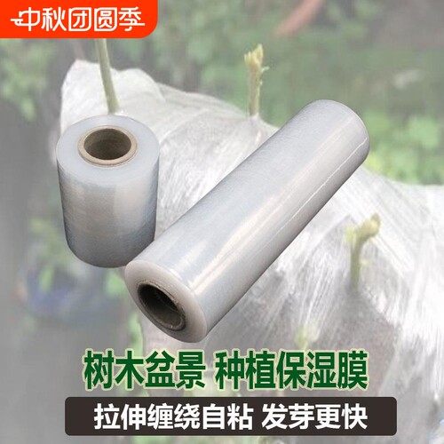 树木盆景生桩保湿膜植物保温膜保鲜膜嫁接膜包树杆缠绕膜