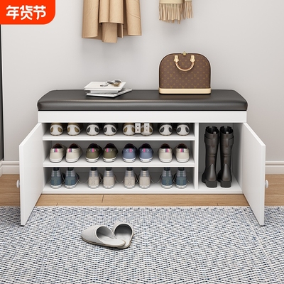鞋柜家用门口一体入户换鞋凳多层可坐式楼道鞋架防尘免安装玄关