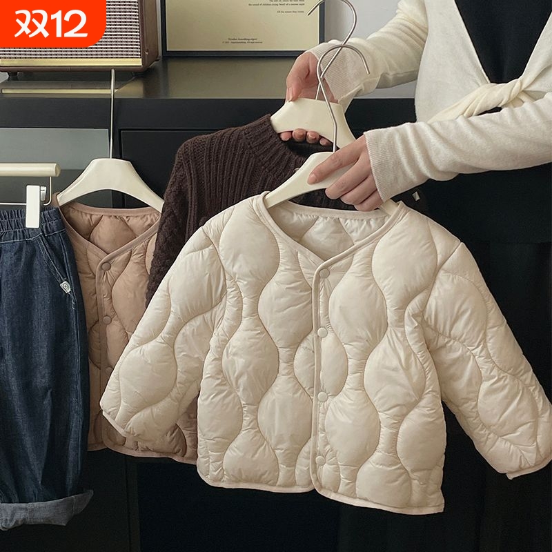 儿童轻薄羽绒棉服女童棉内胆男童棉袄秋冬新款小童洋气外套HDD370