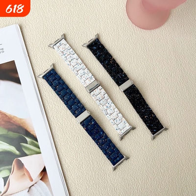 适用三星GalaxyWatch8泼墨款智能手表带简约创意商务三株蓝色黑色白色