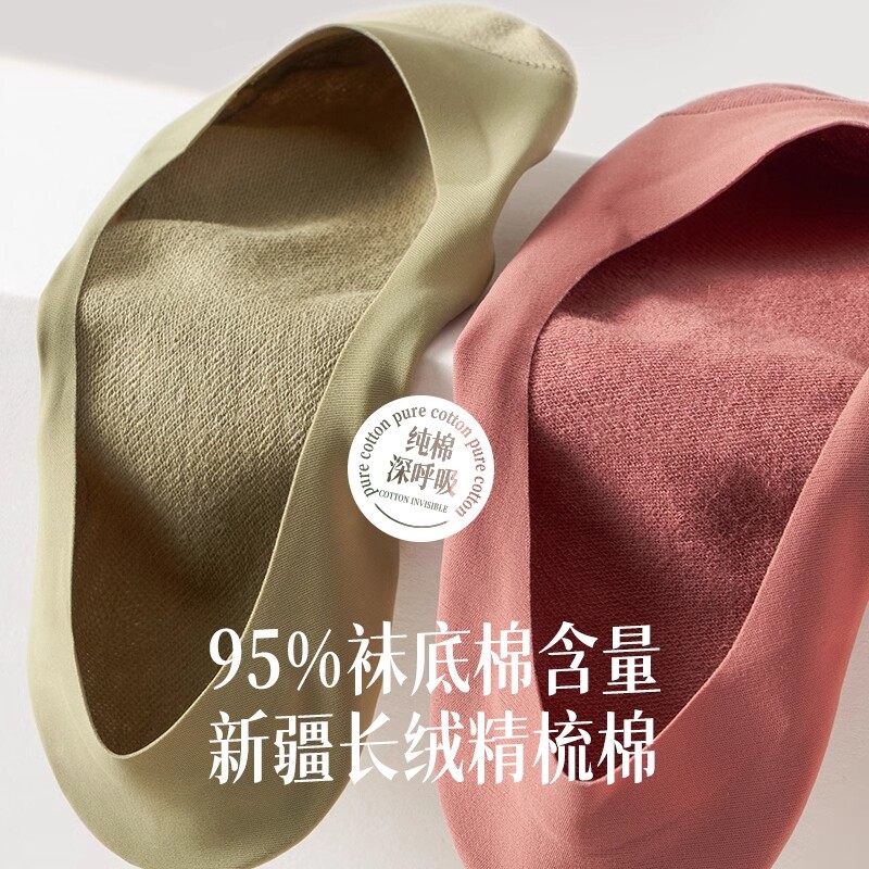 船袜女防滑不掉跟夏薄款纯棉底袜子女浅口隐形袜女士吸汗透气短袜
