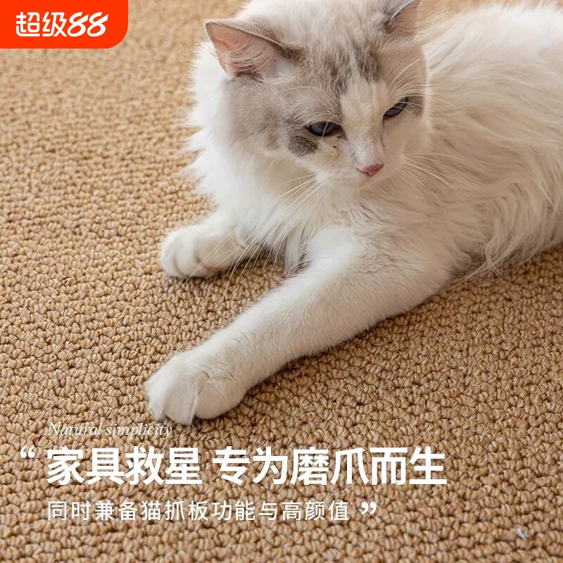猫抓垫菠萝圈地毯客厅防剑麻猫抓板耐磨不掉屑沙发保护垫可裁剪图片