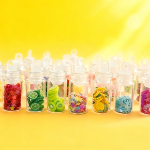 可爱水果五角星许愿瓶diy小瓶子奶油胶滴胶挂件钥匙扣吊坠挂坠