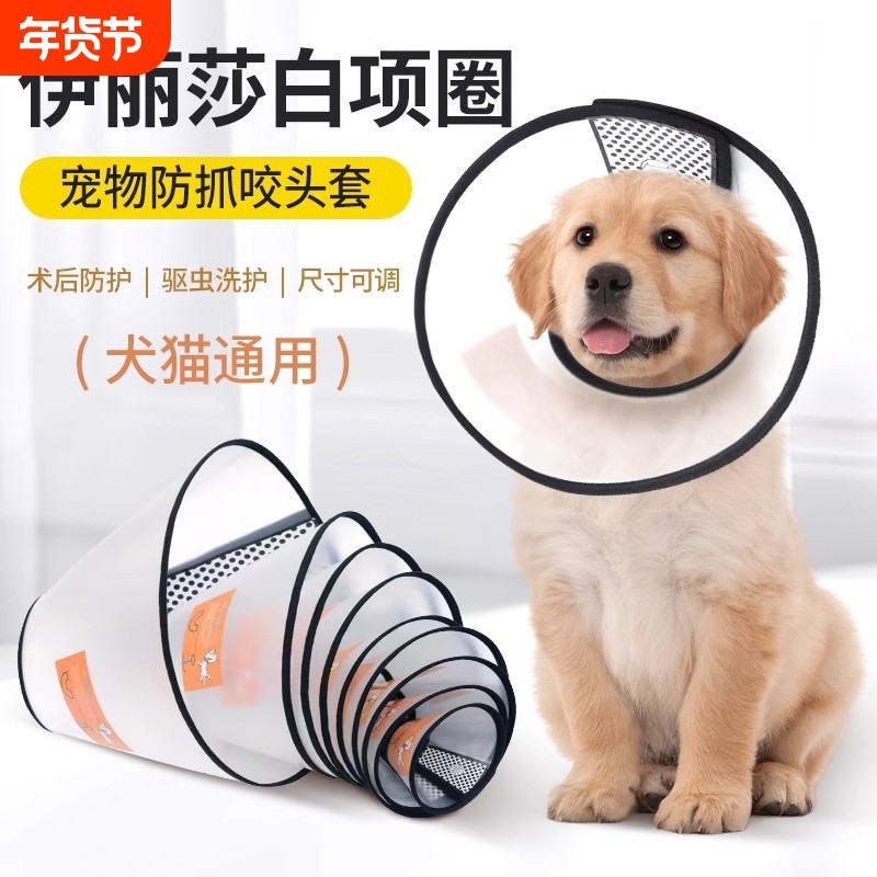 伊丽莎白圈宠物头套狗圈猫圈狗脖套防咬打针圈皮肤病头罩耻辱驱虫