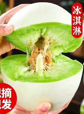 山正宗山东冰淇淋玉菇甜瓜新鲜水果当季香瓜蜜瓜冰激凌应季优选
