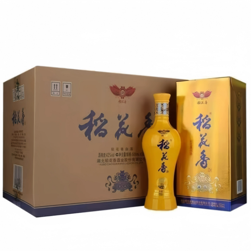 稻花香金品42度500ml 6瓶整箱装浓香型白酒 固态纯粮发酵内含礼袋