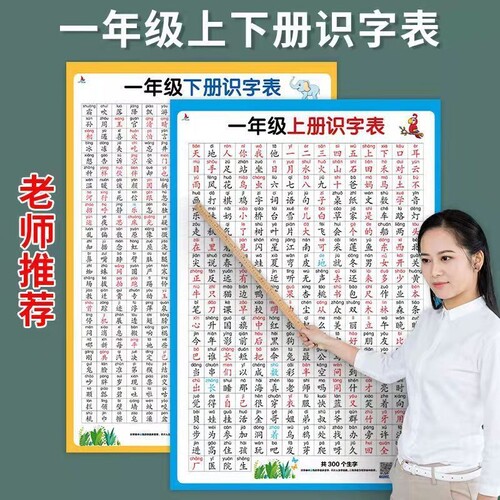 小学生语文识字表学习挂图上册