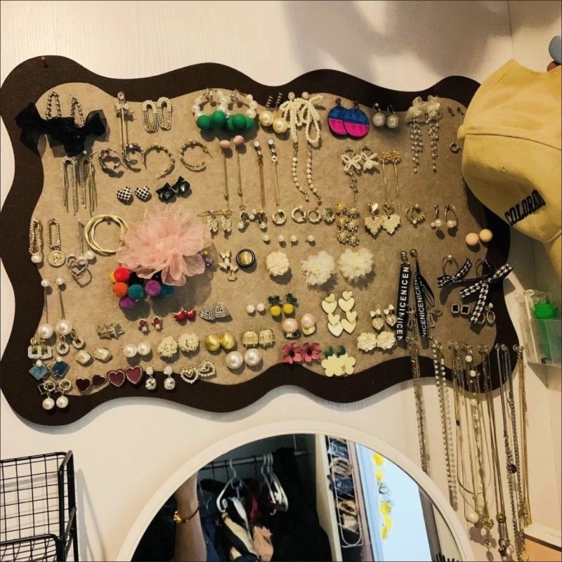 毛毡板照片墙背景板挂墙相片框展示板羊毛毡版墙贴软木板免打孔愿景板