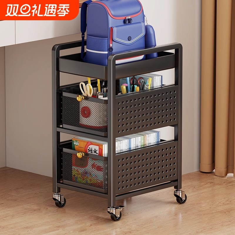 书包置物架带滑轮可移动小推车