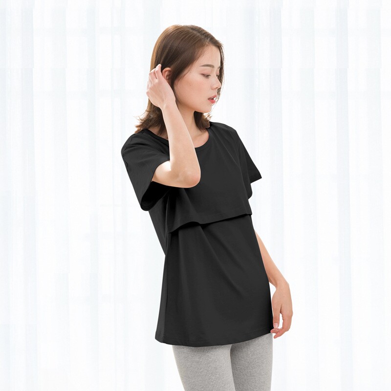 哺乳衣 喂奶衣 短袖T恤月子服 孕妇上衣短袖T恤