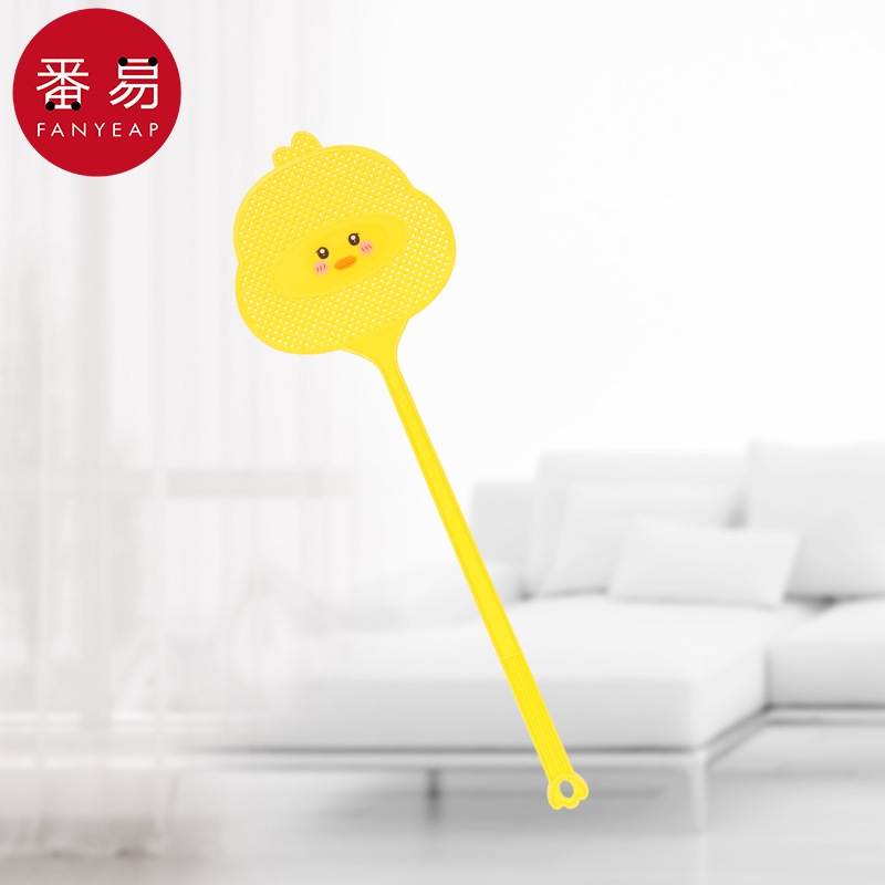 苍蝇拍AD1sl001-网面长柄打蚊子手动拍蚊虫苍蝇可爱鸭子款苍蝇拍