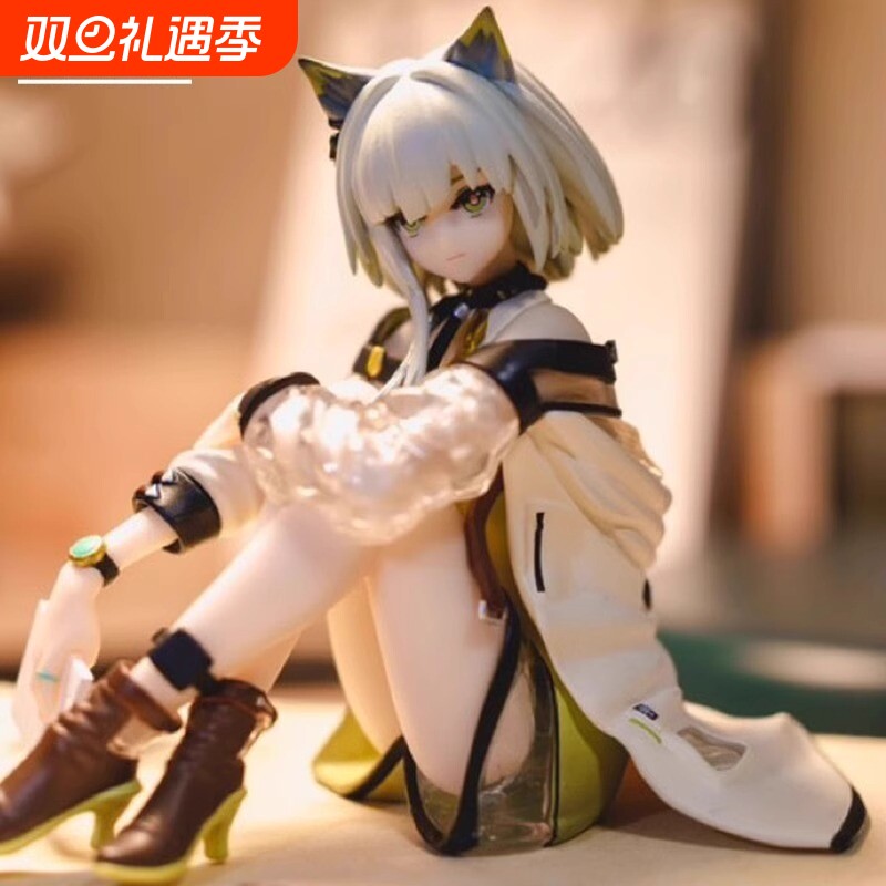 能量凯尔希坐姿压泡面机箱手办明日方舟联结车载周边摆件生日礼物