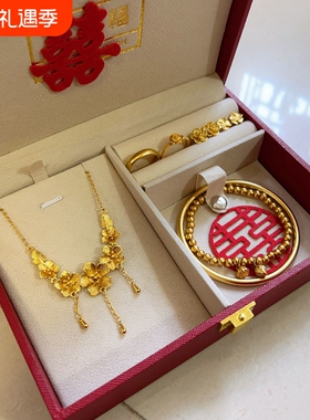 雀享新娘沙金材质结婚订婚摆件