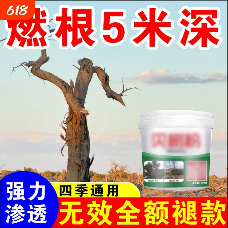 枯i死i专用药正品通用型杂草专用竹子腐燃根王腐蚀剂树园艺肥料F