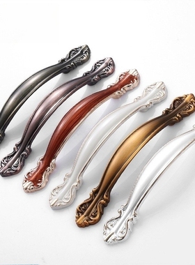 拉手柜门欧式象牙白橱柜厨门抽屉现代简约田园衣柜柜子北欧门把手