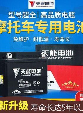 天能摩托车干电瓶蓄电池