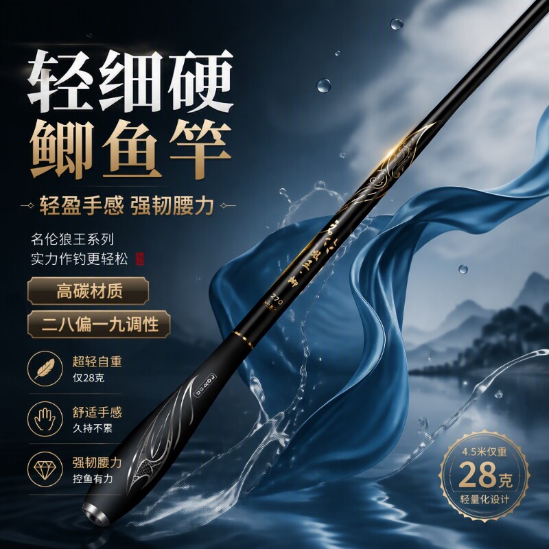碳素钓鱼竿超轻硬调|千人加购图片