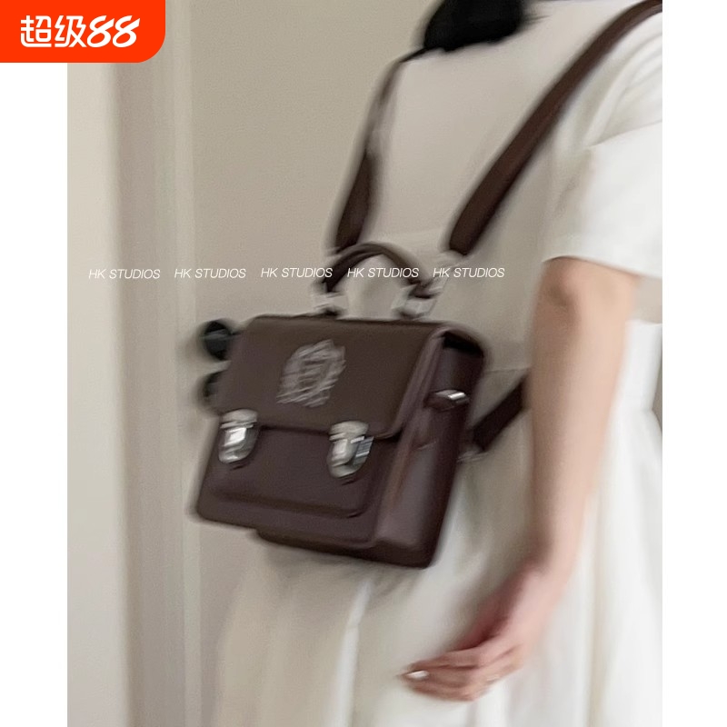 日系JK制服包包女2024新款斜跨单肩包学院风背包通勤大容量双肩包