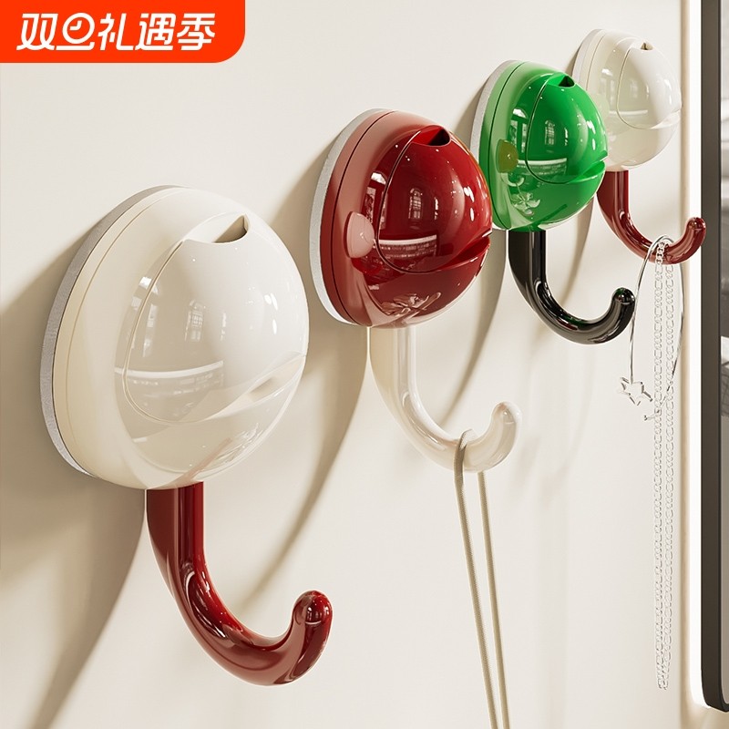 圆球吸盘挂钩免打孔强力承重厨房浴室门后多巴胺无痕粘钩衣柜卧室