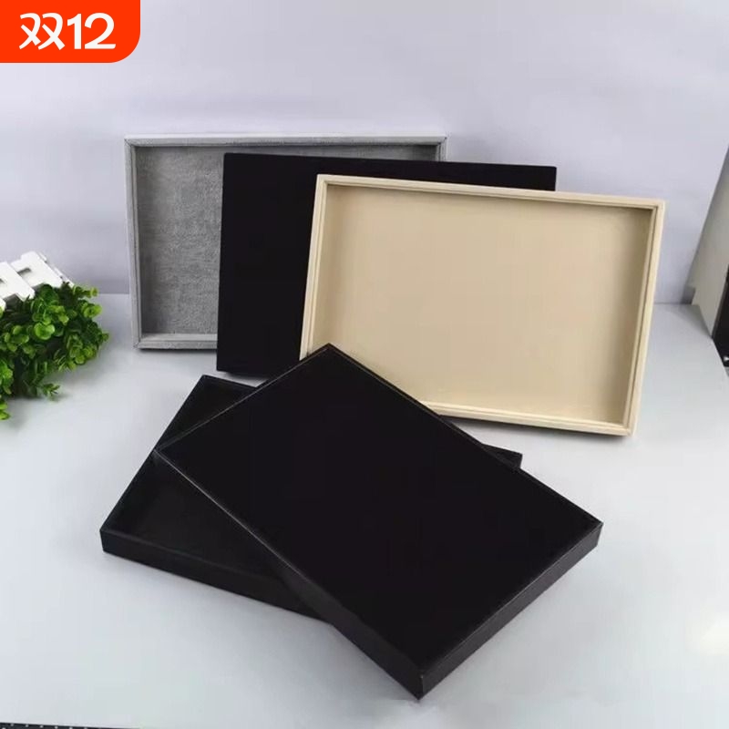 绒布饰品盒子盘项链首饰展示台