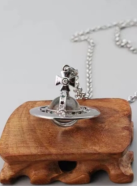 欧美ViVi安西太后飞碟透明玻璃球项链女时尚个性项饰厂家一件代发