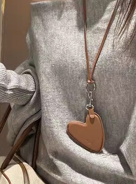 简约ins皮质爱心小包配饰