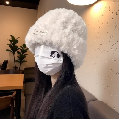 毛线帽子秋冬季女款百搭针织包头