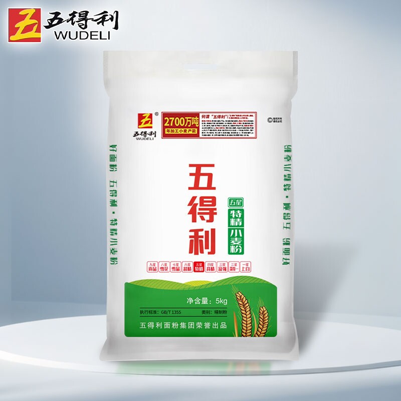 五得利五星特精小麦粉10斤/20斤图片