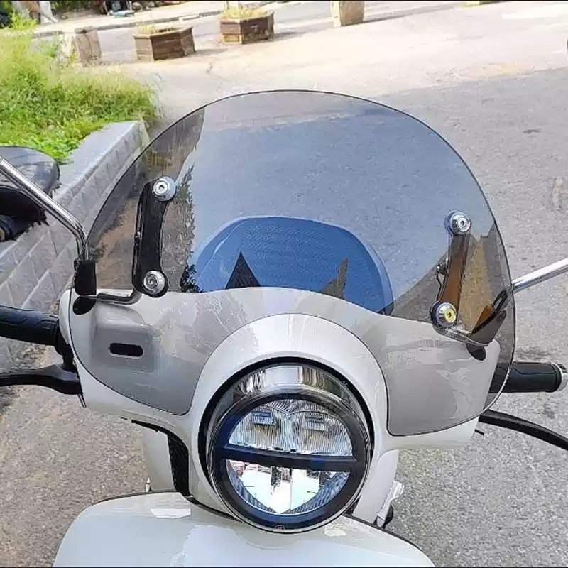 适用新大周本填踏板摩托车NS125LA改装SDH125T-39挡风板玻璃风挡