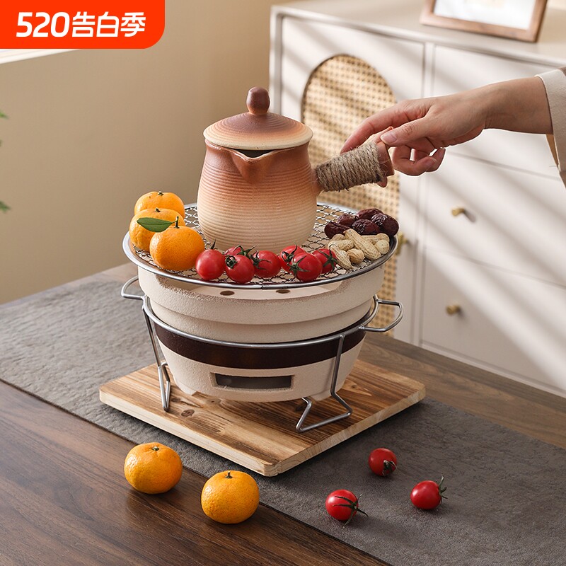 围炉煮茶炭炉茶壶茶器具全套套装配件烤奶茶罐户外碳炉炭火火炉