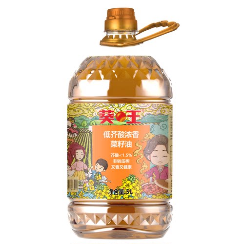 葵王低芥酸物理压榨菜籽油5L