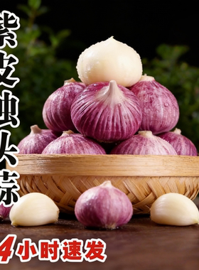 云南大理紫皮独头蒜3.0-3.5cm5斤不熏硫 蒜香浓耐放泡醋炒菜佳