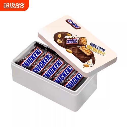 士力架花生夹心巧克力铁盒装10支*1盒起