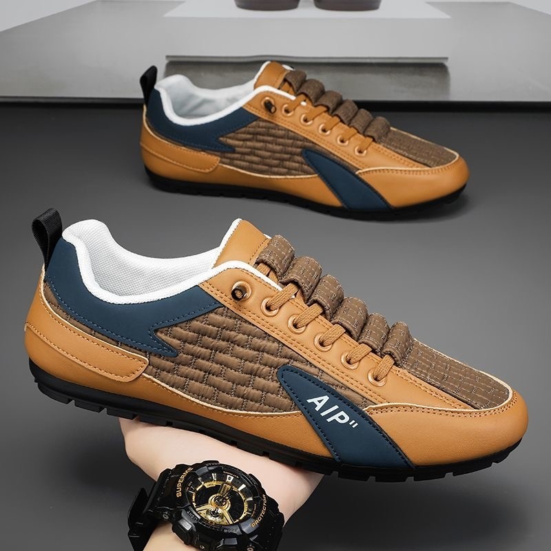 男鞋春季2024新款开车工作休闲鞋一脚蹬男士软底运动豆豆鞋子潮鞋